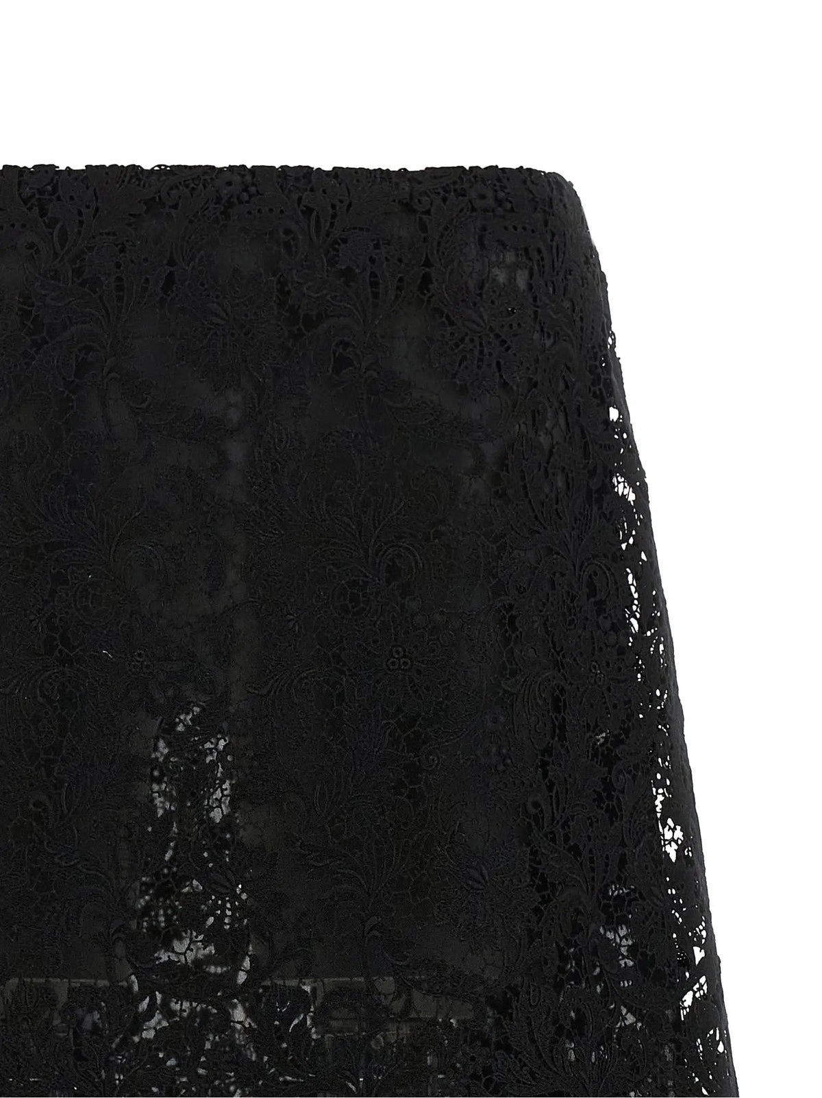 Fendi Black Cotton Midi Skirt