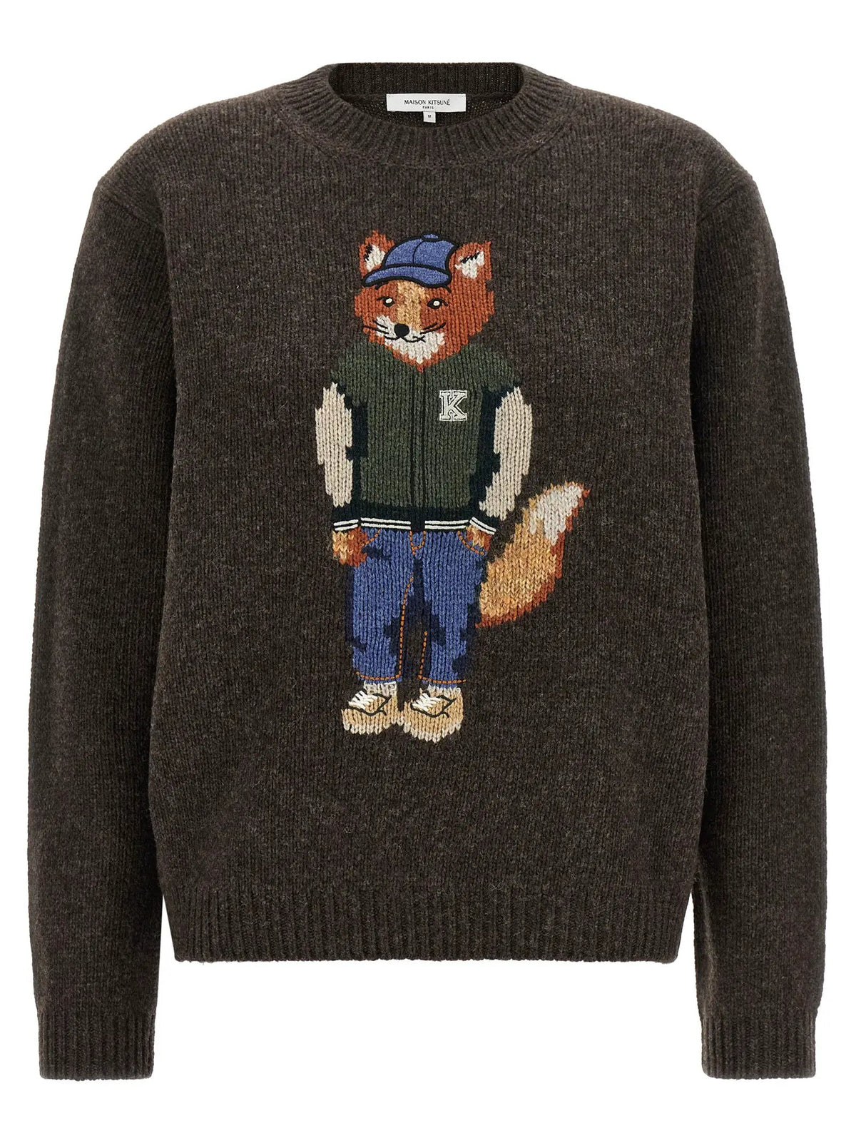 Maison Kitsuné Maison Kitsuné Brown Wool Cardigan