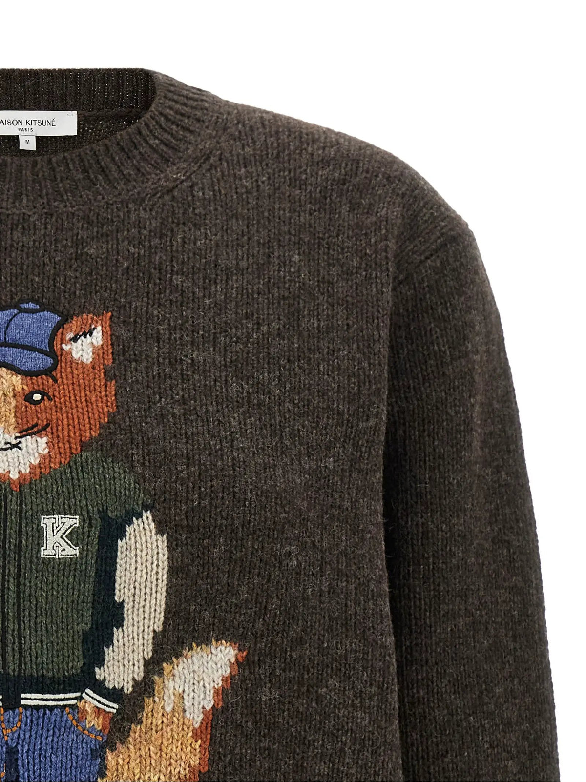Maison Kitsuné Maison Kitsuné Brown Wool Cardigan