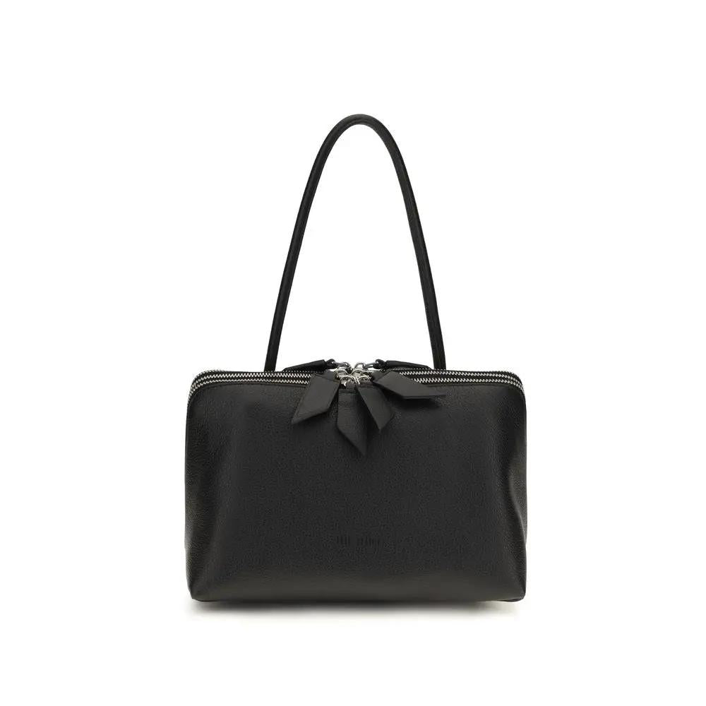 The Attico The Attico Black Calf Leather Bos Taurus Shoulder Bag