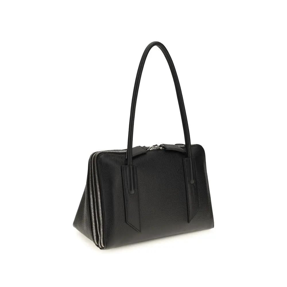 The Attico The Attico Black Calf Leather Bos Taurus Shoulder Bag