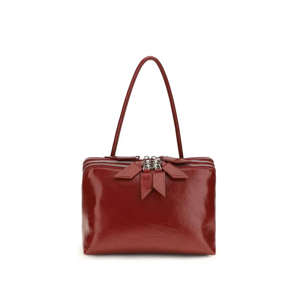 The Attico The Attico Red Calf Leather Bos Taurus Shoulder Bag