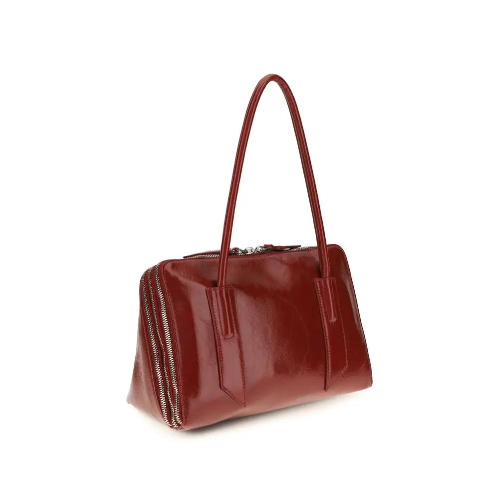 The Attico The Attico Red Calf Leather Bos Taurus Shoulder Bag