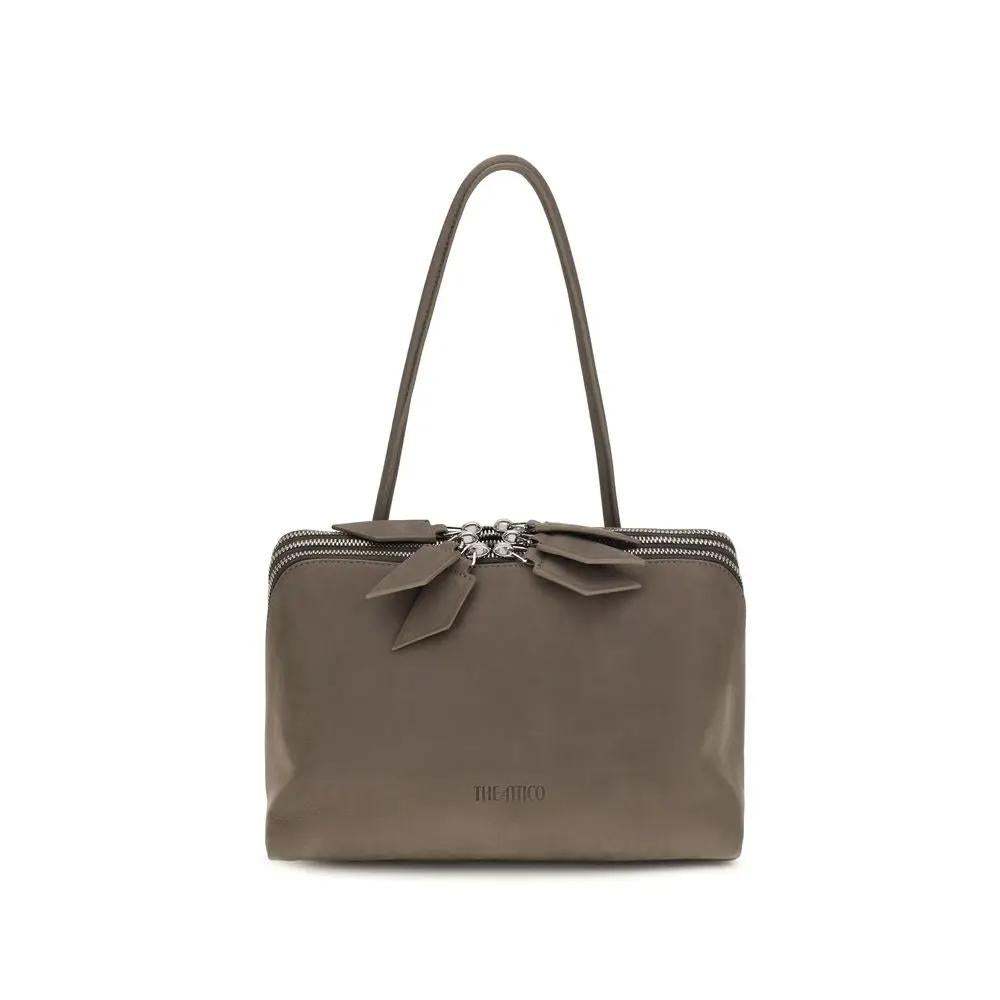 The Attico The Attico Gray Calf Leather Bos Taurus Shoulder Bag