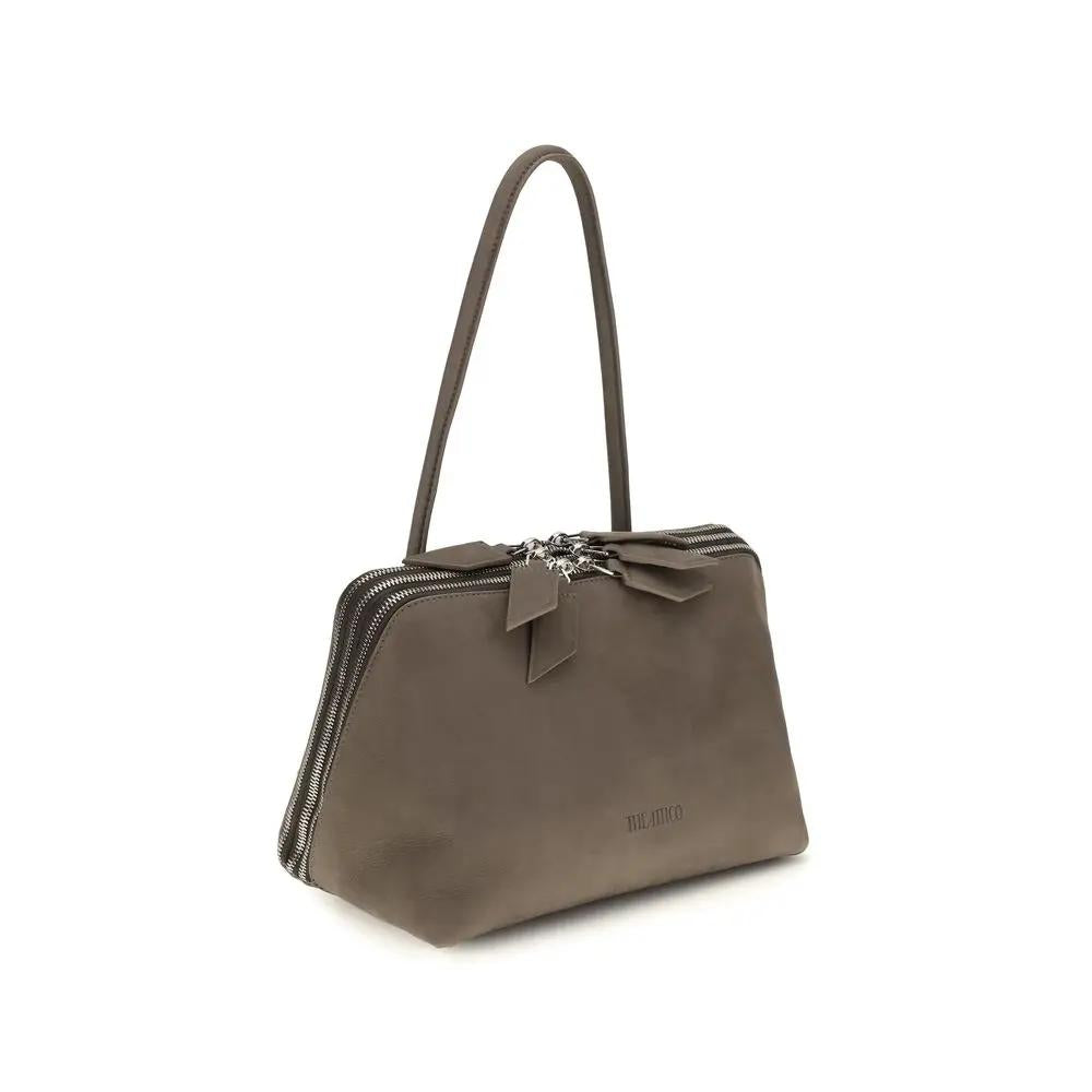 The Attico The Attico Gray Calf Leather Bos Taurus Shoulder Bag