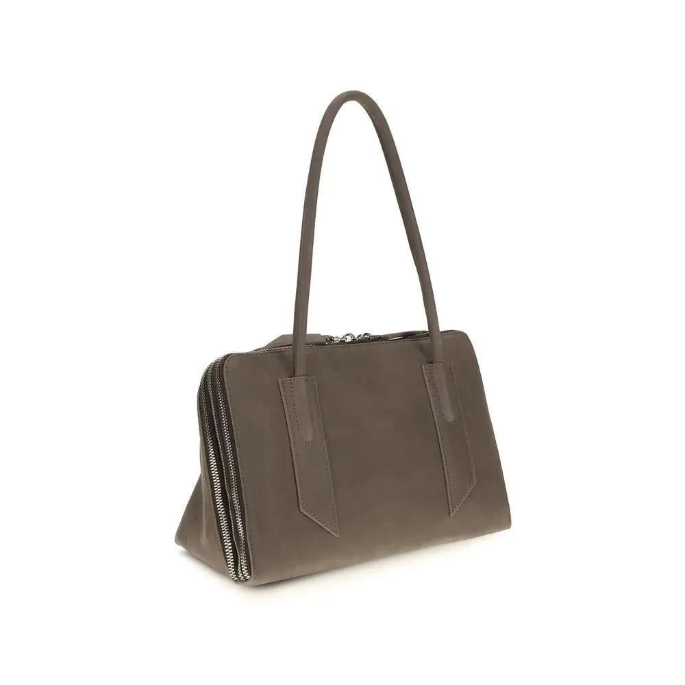 The Attico The Attico Gray Calf Leather Bos Taurus Shoulder Bag