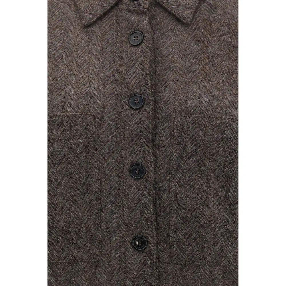Missoni Missoni Brown Cashmere Dress Shirt