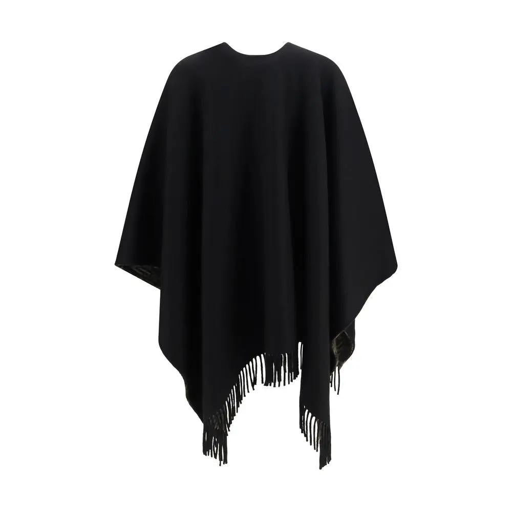 Fendi Fendi Black Wool Oves Aries Scarf