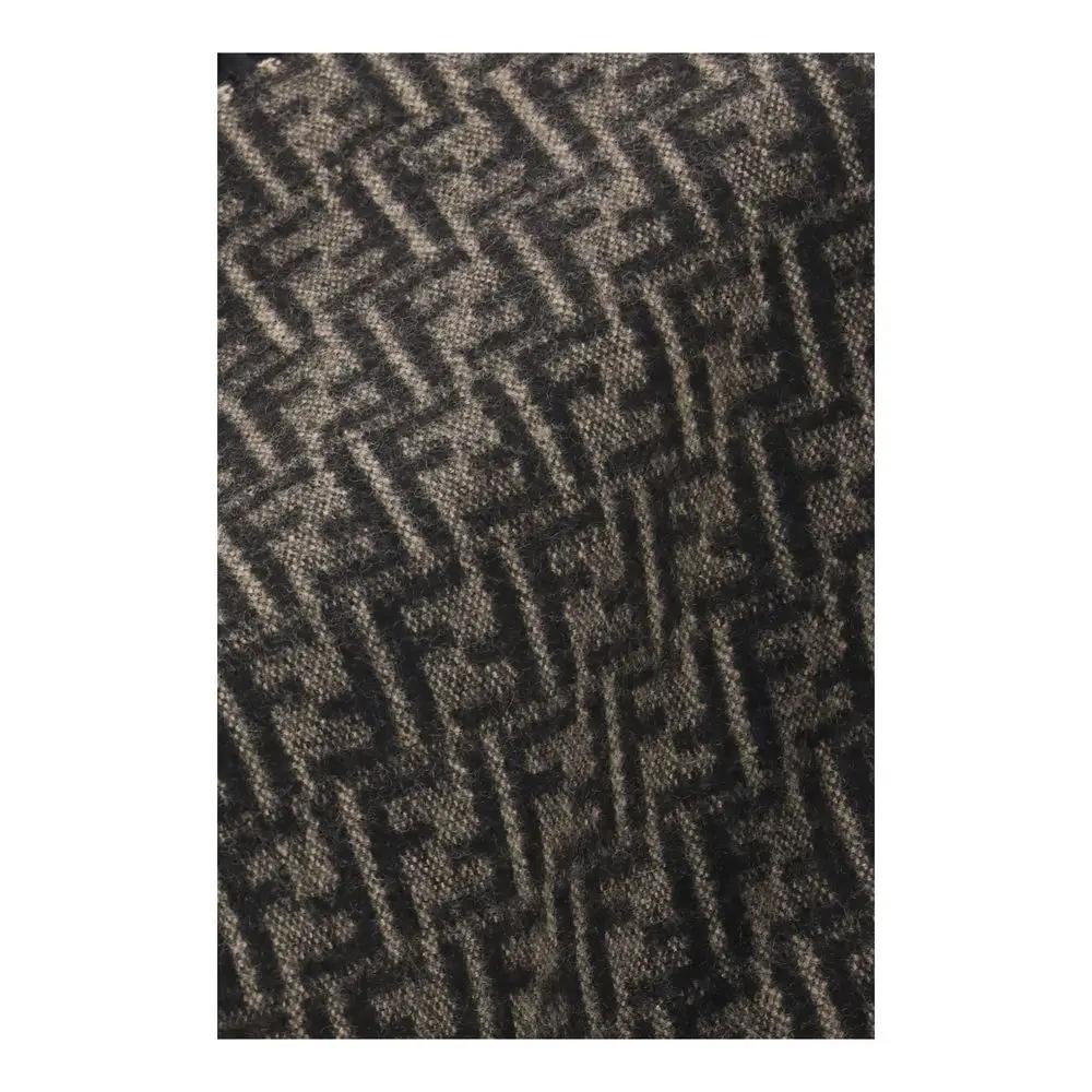Fendi Fendi Black Wool Oves Aries Scarf