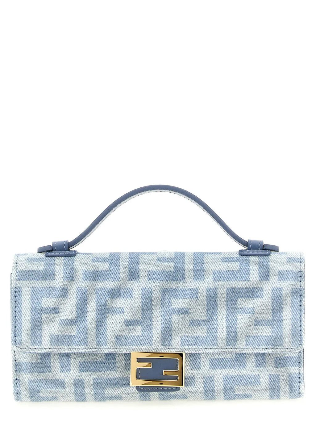 Fendi Fendi Blue Cotton Cardholder