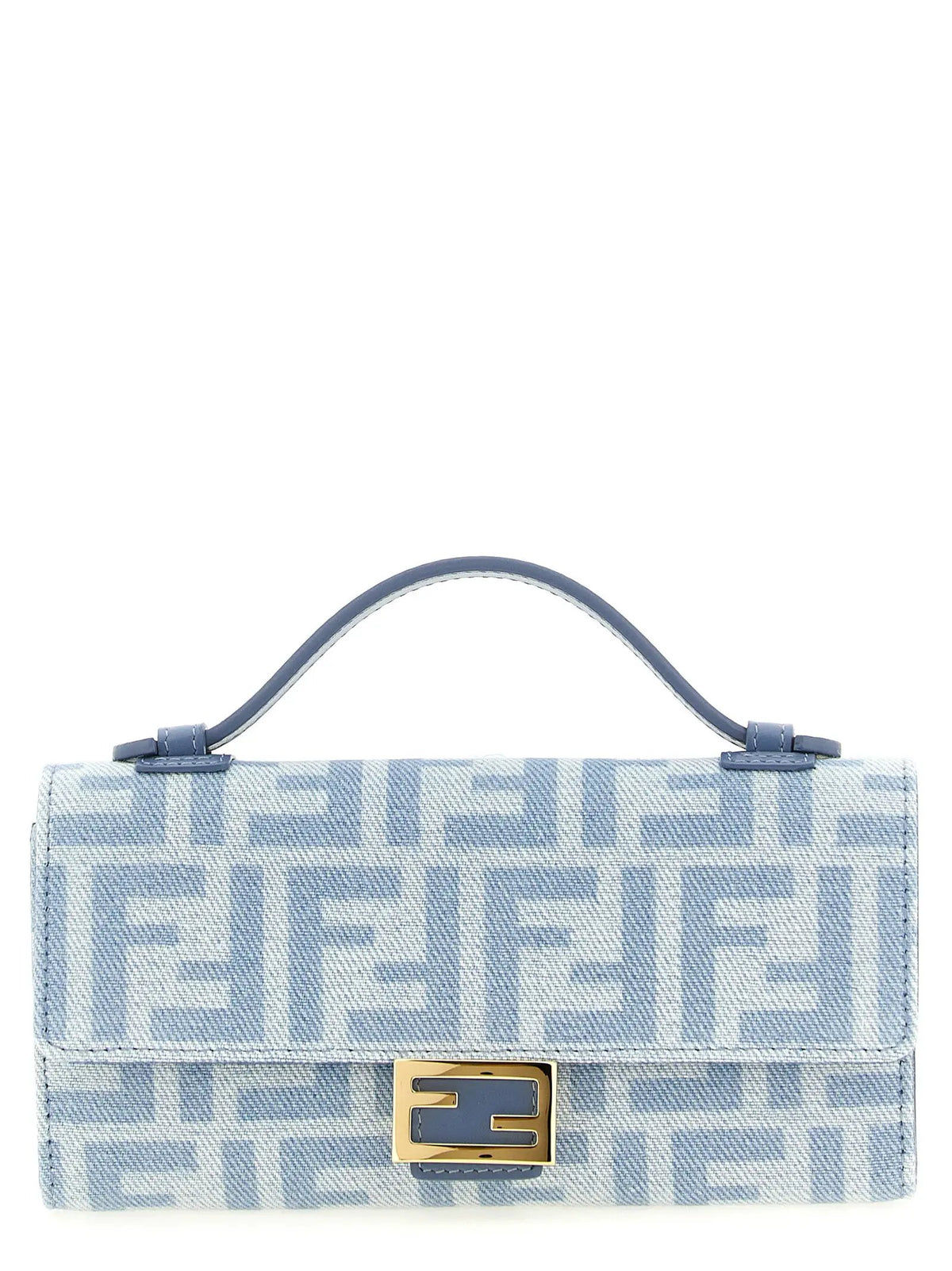 Fendi Fendi Blue Cotton Cardholder