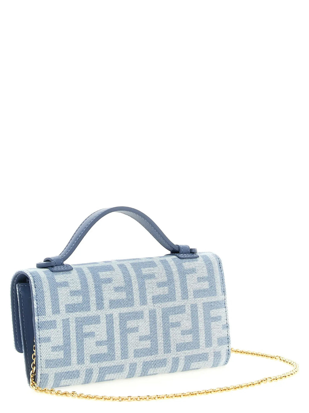 Fendi Fendi Blue Cotton Cardholder