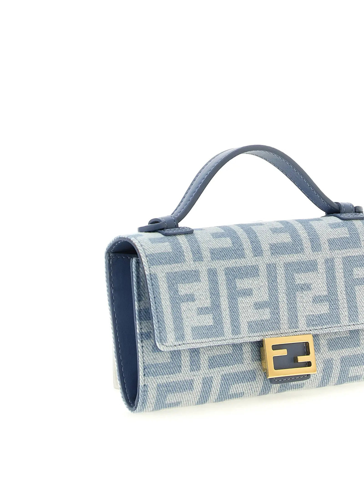Fendi Fendi Blue Cotton Cardholder