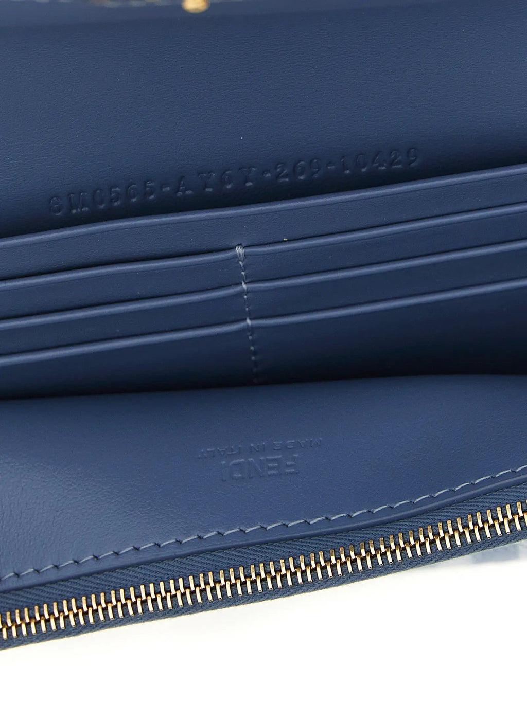 Fendi Fendi Blue Cotton Cardholder