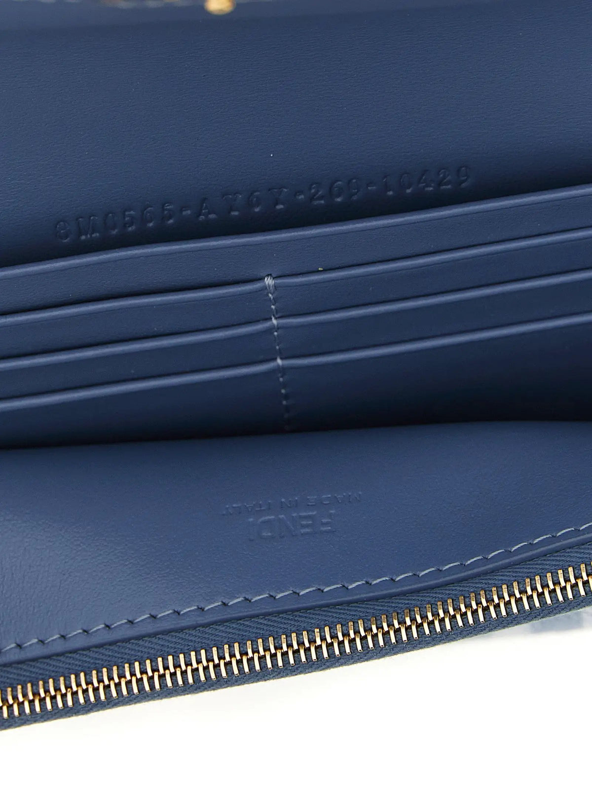 Fendi Fendi Blue Cotton Cardholder