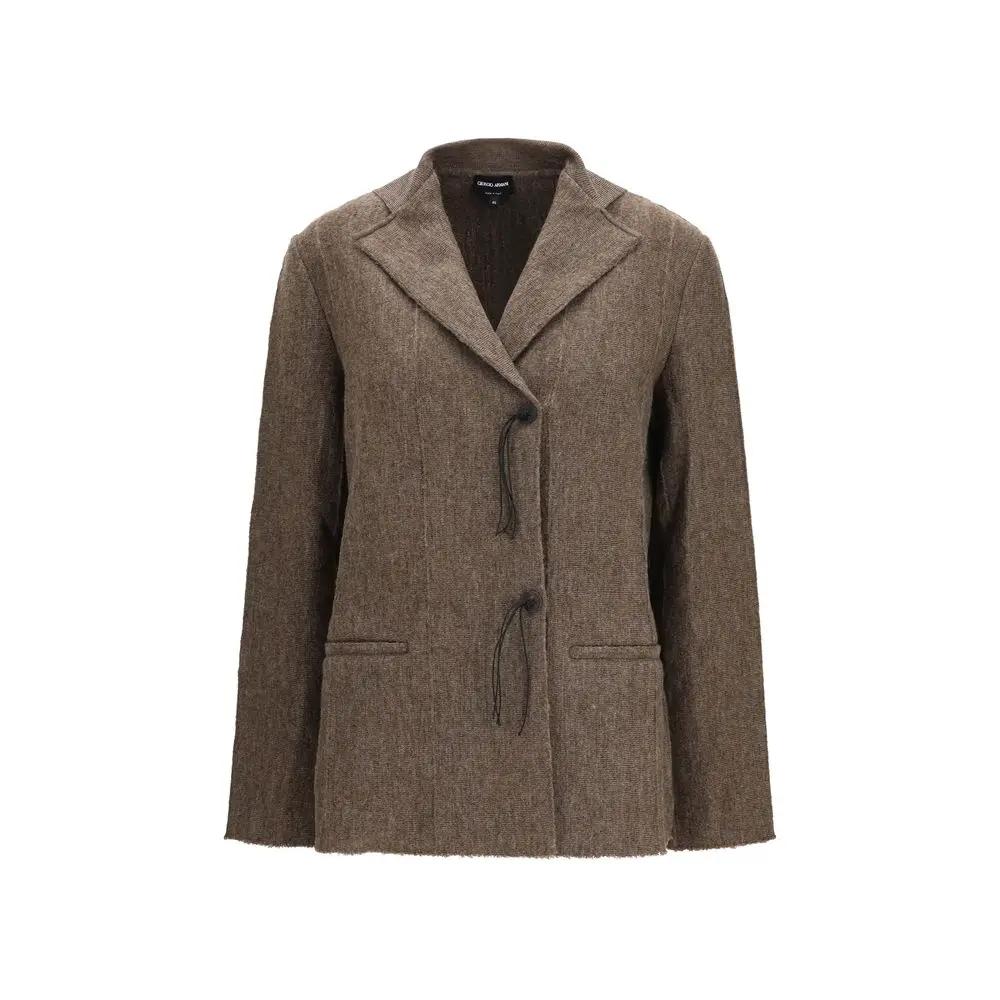 Giorgio Armani Giorgio Armani Brown Wool Oves Aries Full-Length Jacket