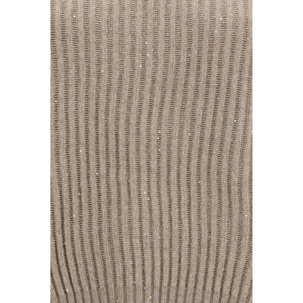 Brunello Cucinelli Brunello Cucinelli Beige Wool Oves Aries Turtleneck