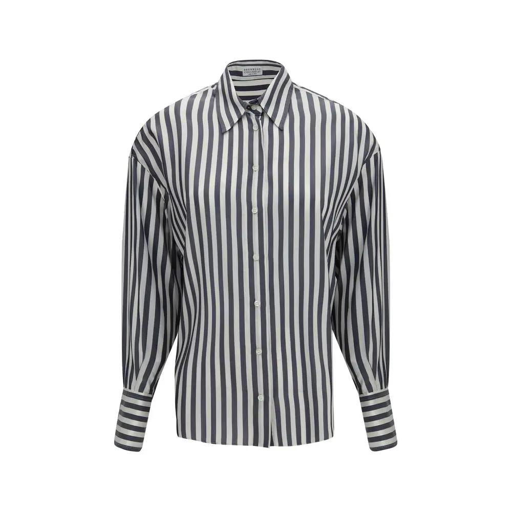 Brunello Cucinelli Brunello Cucinelli Multicolor Silk Shirt