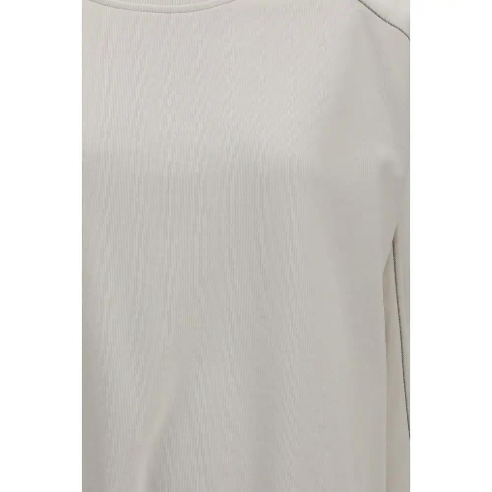 Brunello Cucinelli Brunello Cucinelli White Cotton Sweatshirt