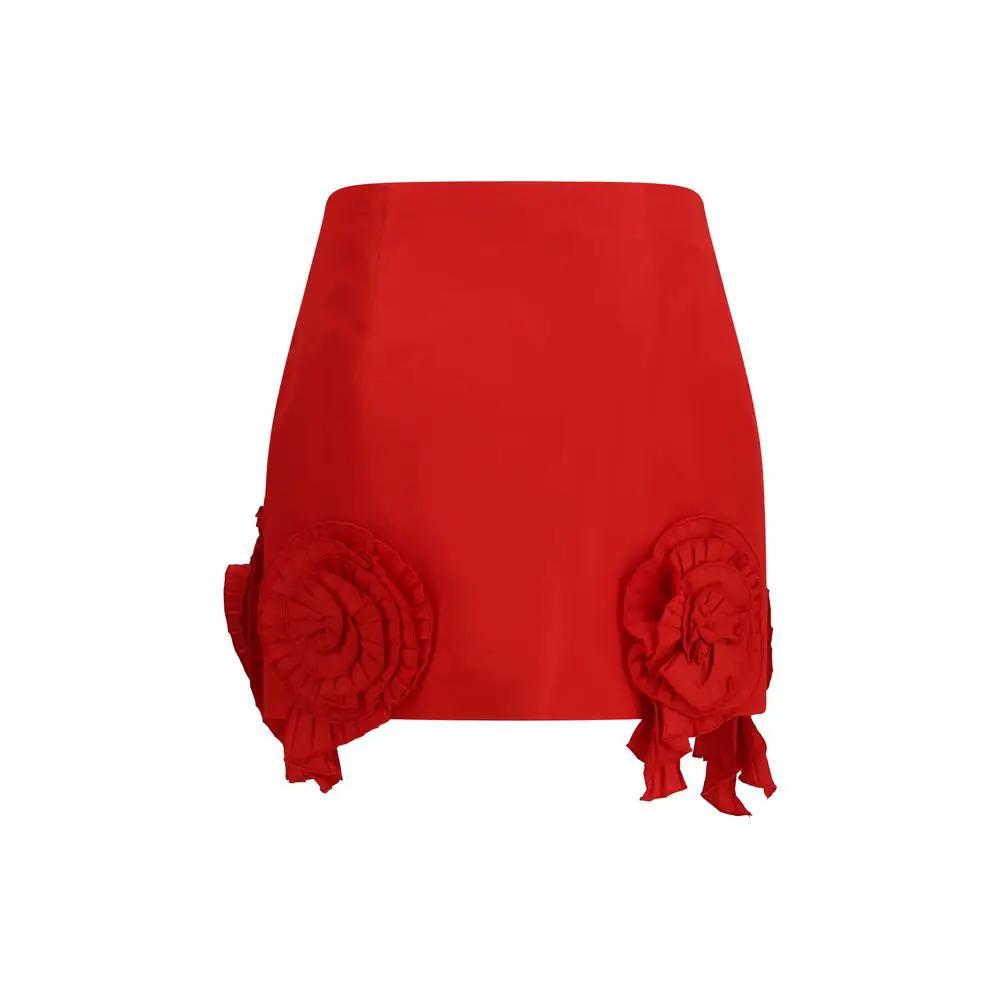 Blumarine Blumarine Red Polyester Mini Skirt