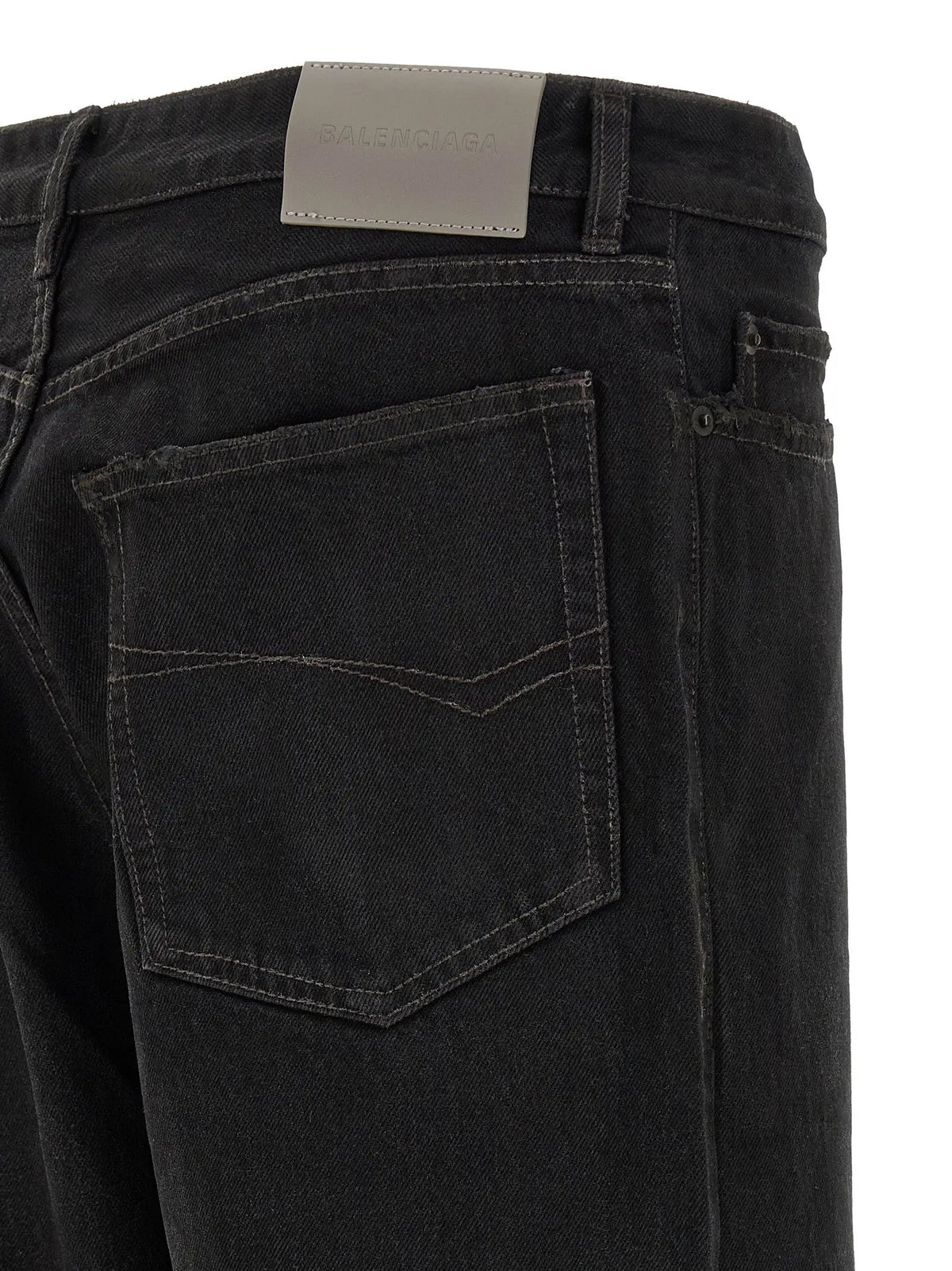 Balenciaga Balenciaga Black Cotton Relaxed Fit Jeans