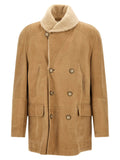 Brunello Cucinelli Brunello Cucinelli Beige Lamb Leather Leather Jacket