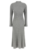 Fabiana Filippi Fabiana Filippi Gray Virgin Wool Midi Dress