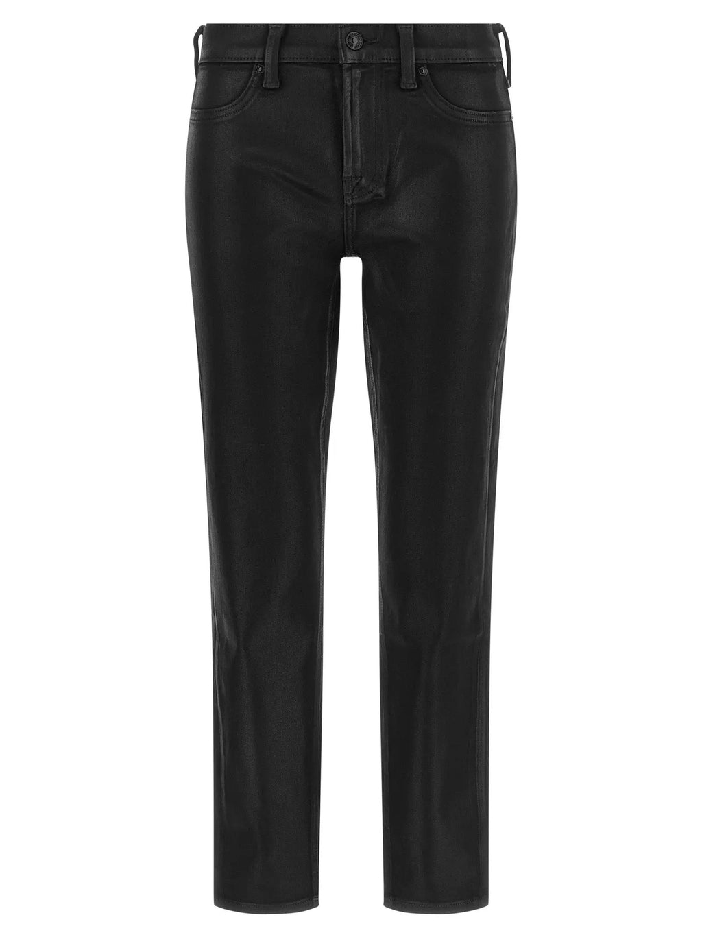 7 For All Mankind 7 For All Mankind Black Cotton Cropped Jeans