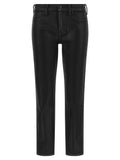 7 For All Mankind 7 For All Mankind Black Cotton Cropped Jeans