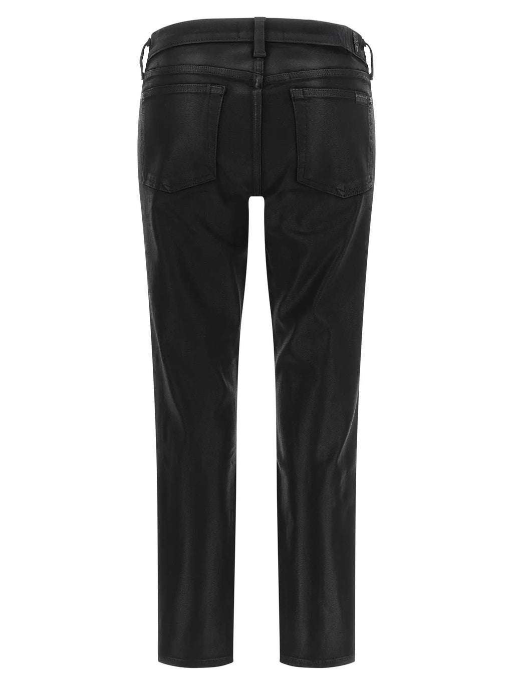 7 For All Mankind 7 For All Mankind Black Cotton Cropped Jeans