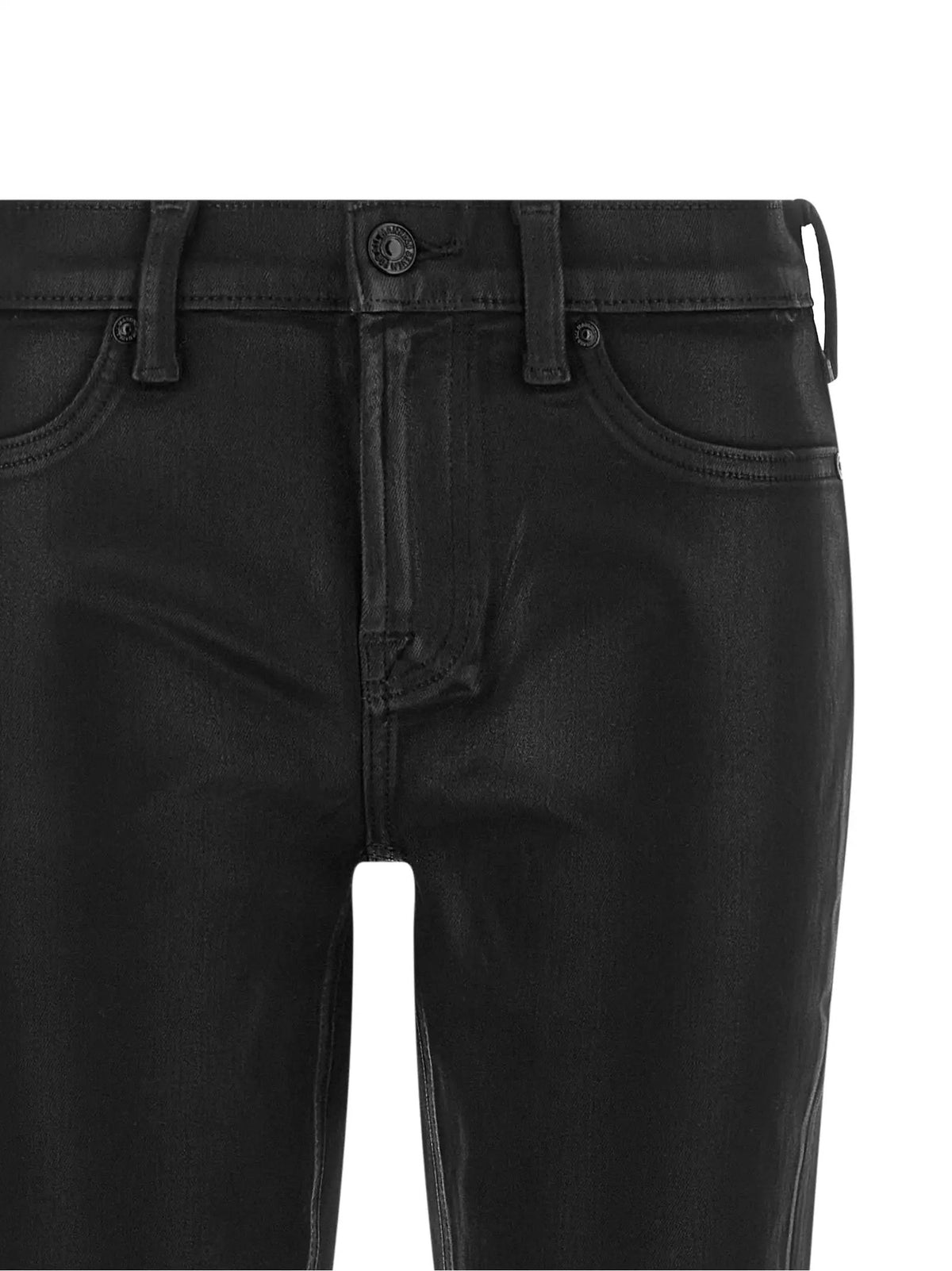 7 For All Mankind 7 For All Mankind Black Cotton Cropped Jeans