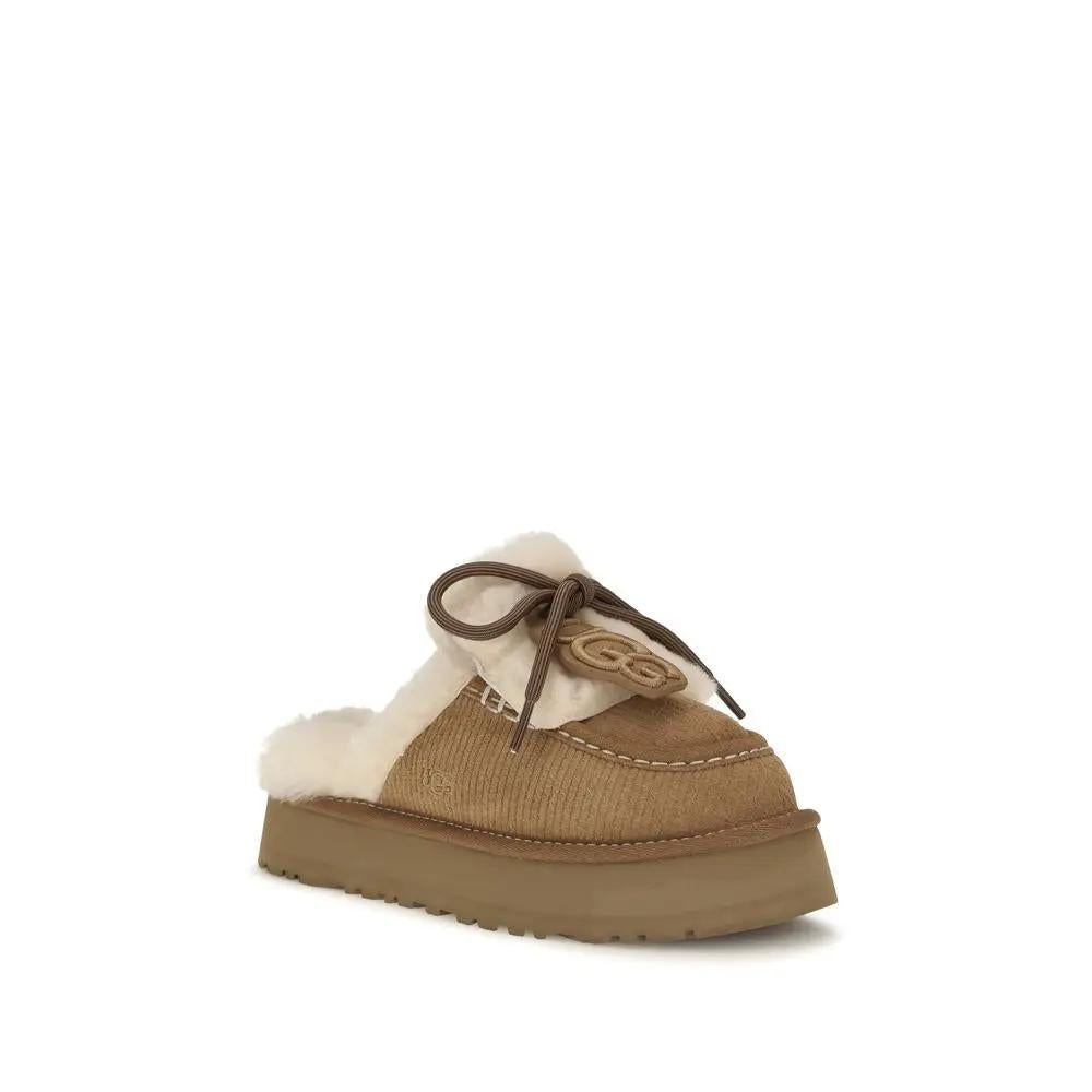 UGG UGG Brown Suede Leather Slippers