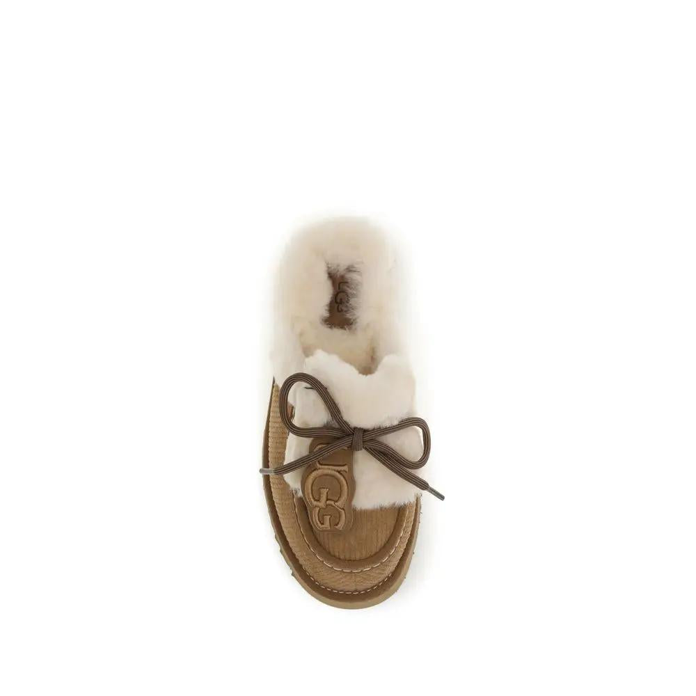 UGG UGG Brown Suede Leather Slippers