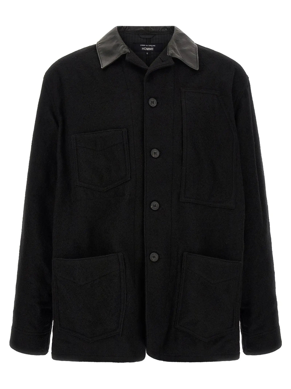 Comme Des Garçons Comme Des Garçons Black Wool Full-Length Jacket