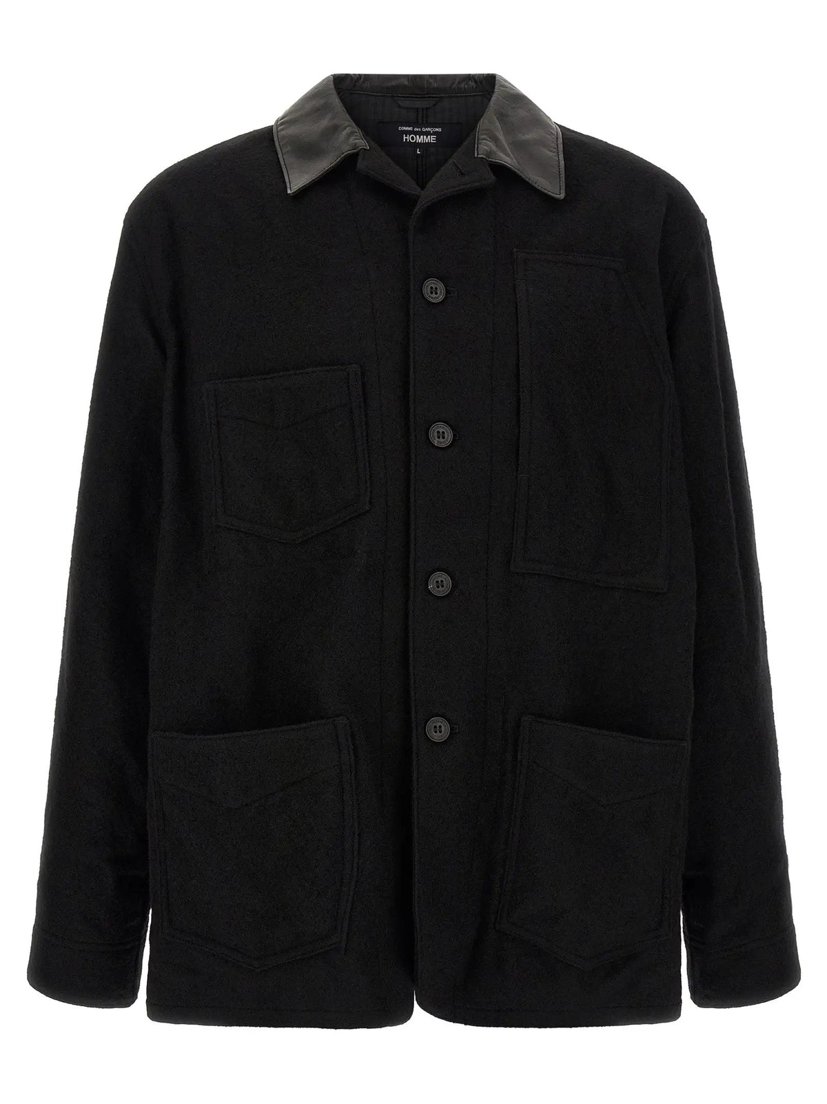 Comme Des Garçons Comme Des Garçons Black Wool Full-Length Jacket