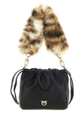 PINKO PINKO Black Lambskin Shoulder Bag
