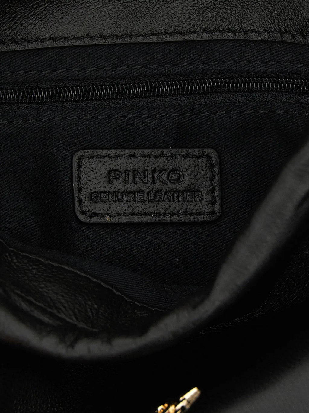 PINKO PINKO Black Lambskin Shoulder Bag