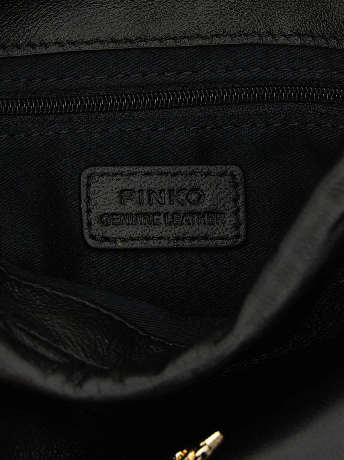 PINKO PINKO Black Lambskin Shoulder Bag