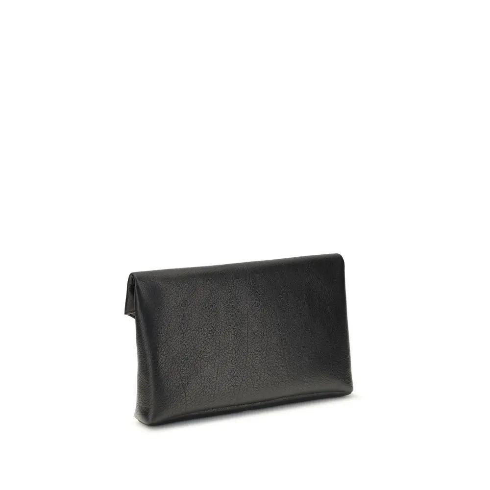 Saint Laurent Saint Laurent Black Calf Leather Bos Taurus Clutch Bag