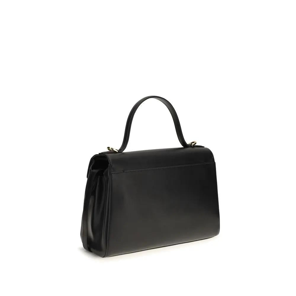 Savette Black Calf Leather Bos Taurus Shoulder Bag