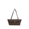 Savette Savette Brown Calf Leather Bos Taurus Shoulder Bag