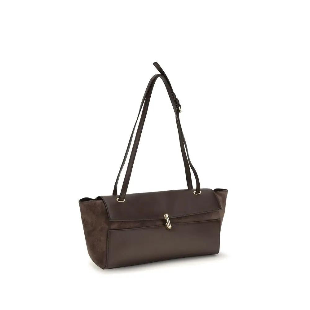 Savette Savette Brown Calf Leather Bos Taurus Shoulder Bag