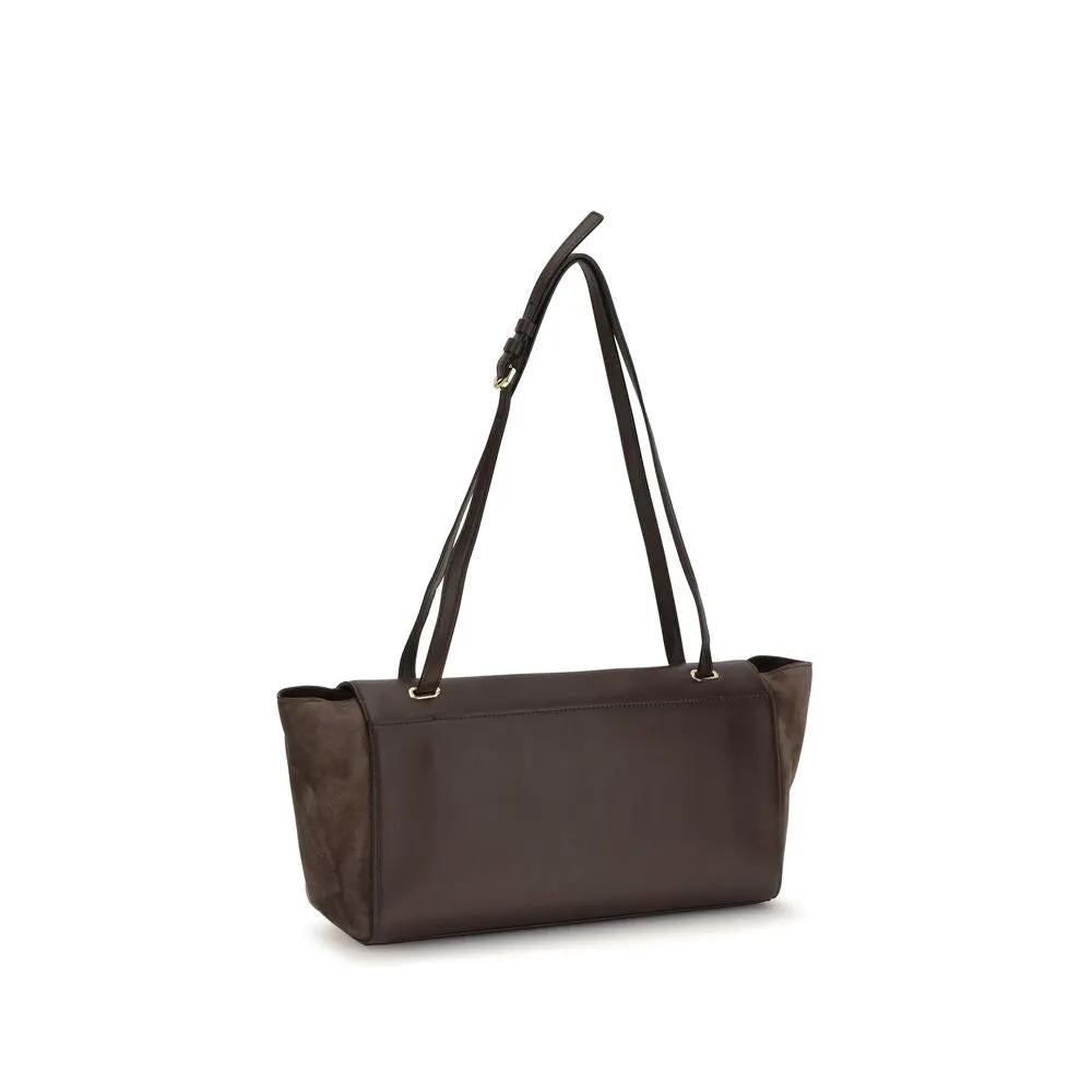 Savette Savette Brown Calf Leather Bos Taurus Shoulder Bag