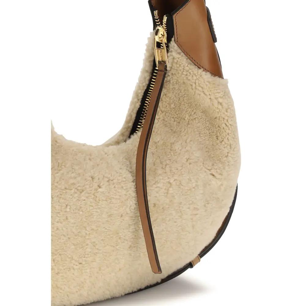 Moschino Moschino Beige Lambskin Shoulder Bag