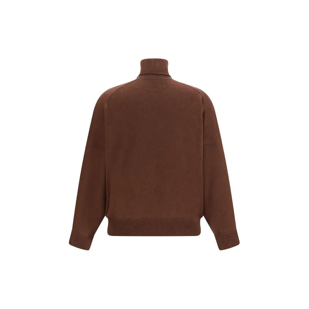 Brunello Cucinelli Brown Cashmere Turtleneck