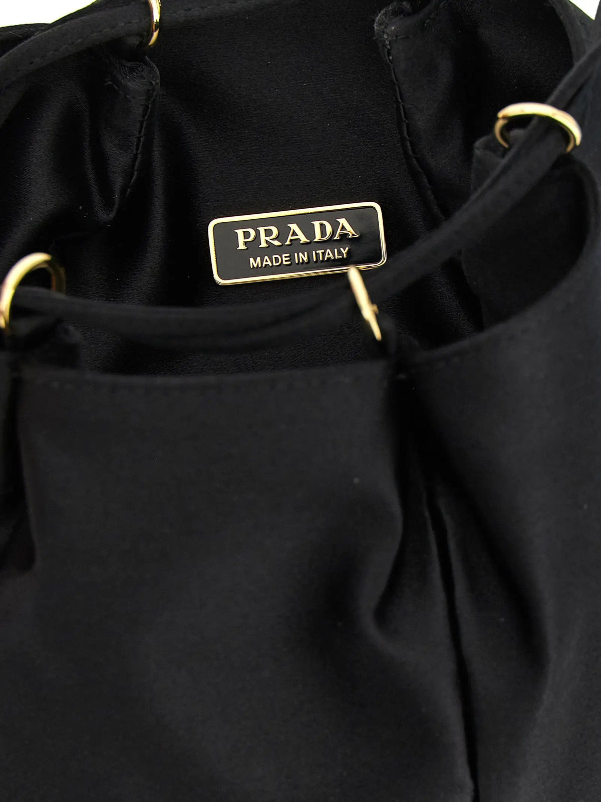 Prada Prada Black Viscose Shoulder Bag