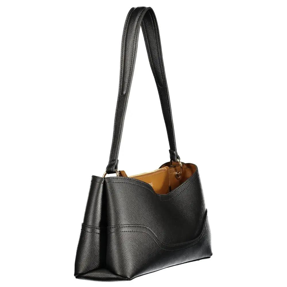 Twinset Twinset Nero Polyurethane Women Bag with Compartments and Central Pocket