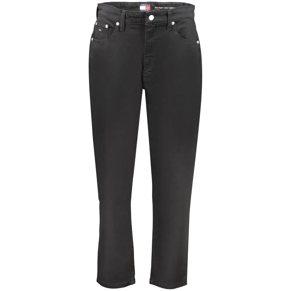 Tommy Hilfiger Tommy Hilfiger Black Cotton Mom Jeans