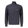 Hugo Boss Hugo Boss Blue Cotton Turtleneck