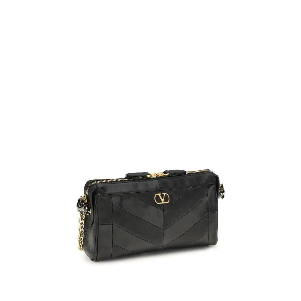 Valentino Garavani Valentino Garavani Black Napa Leather / Calf Bos Taurus Shoulder Bag